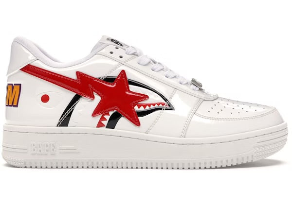 A Bathing Ape Bape Sta Shark Face White Red