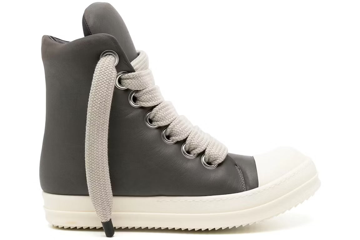 Rick Owens Jumbo Lace Padded Ramones High Polvere Oscura