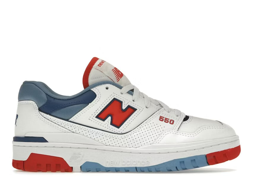 New Balance 550 Bianco Rosso verde Blu
