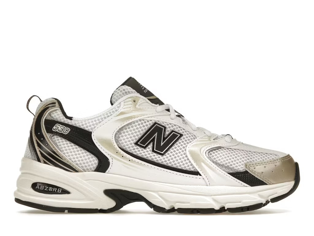 New Balance 530 Bianco Oro Chiaro Metallizzato