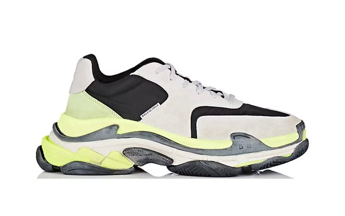 Balenciaga Triple S Nero Verde Neon  Verde Light