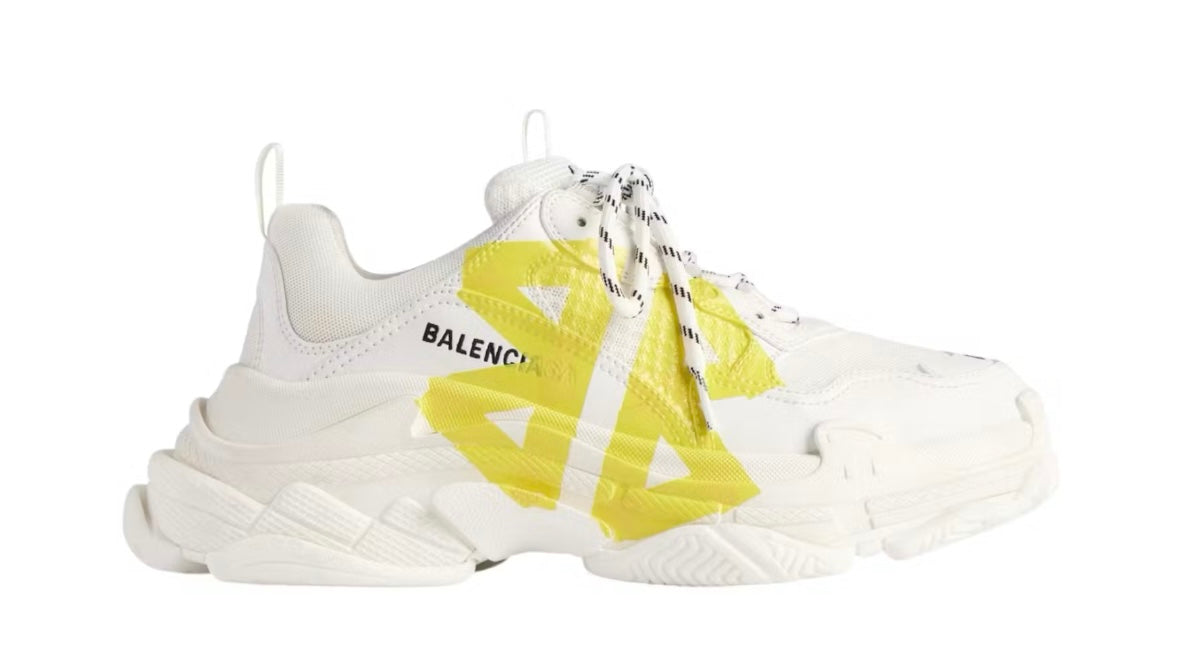 Nastro Balenciaga Triple S tipo bianco giallo